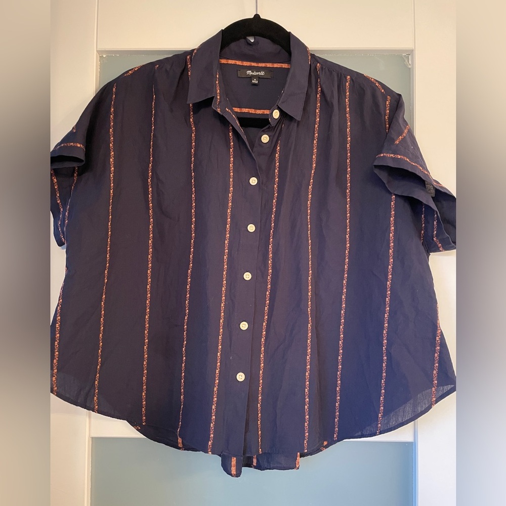 Madewell Navy Hilltop Shirt - Picture 4 of 8